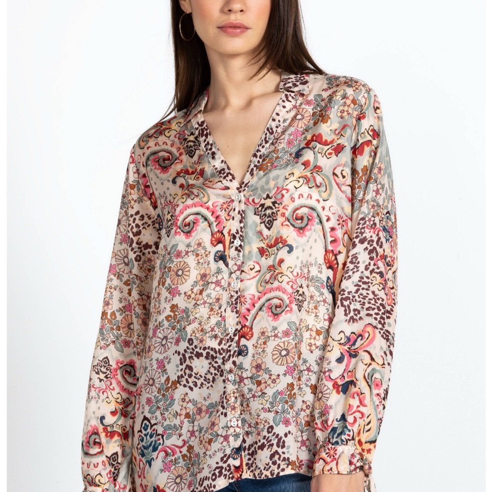 Johnny Was Floral Print Women's Top - Multicolor